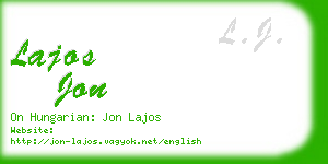 lajos jon business card